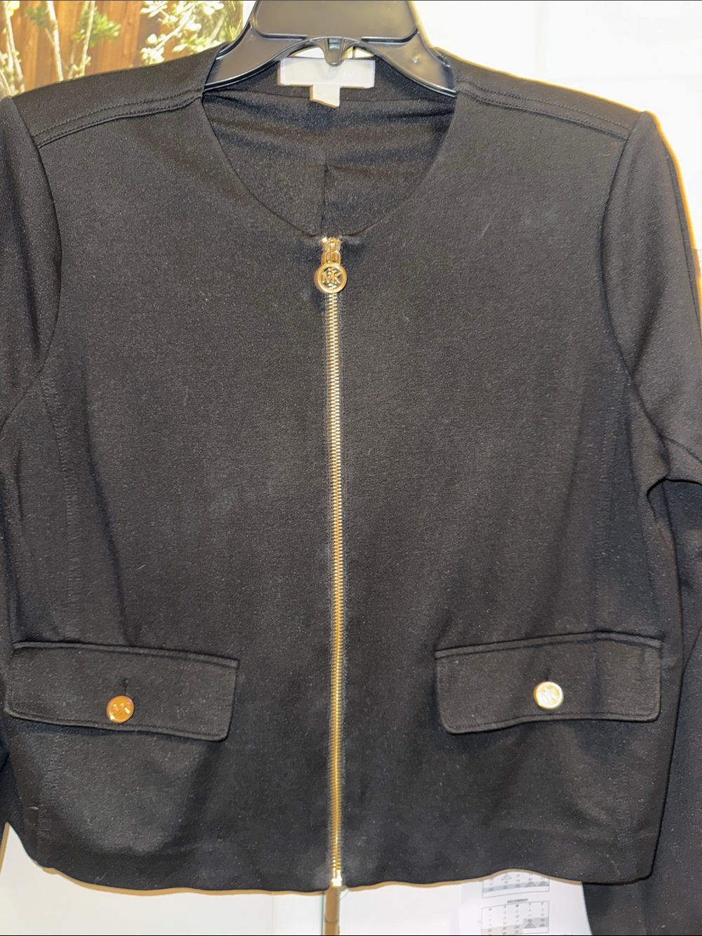 Michael Kors | cropped black zippy